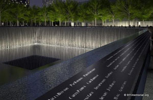 Tenth Anniversary of 911 unveiling the memorial. Photo Credit: 911Memorial.org